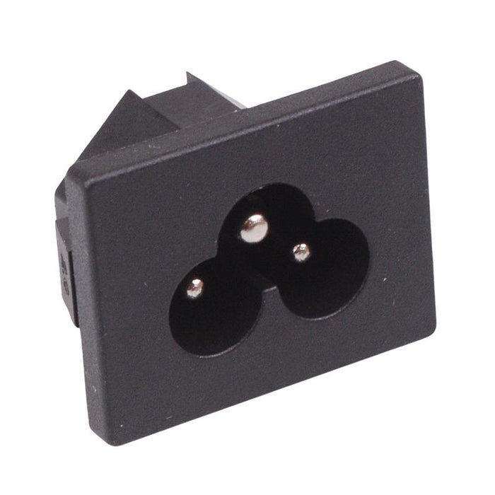 C6 Panel Mount Inlet Power Socket Solder Terminals