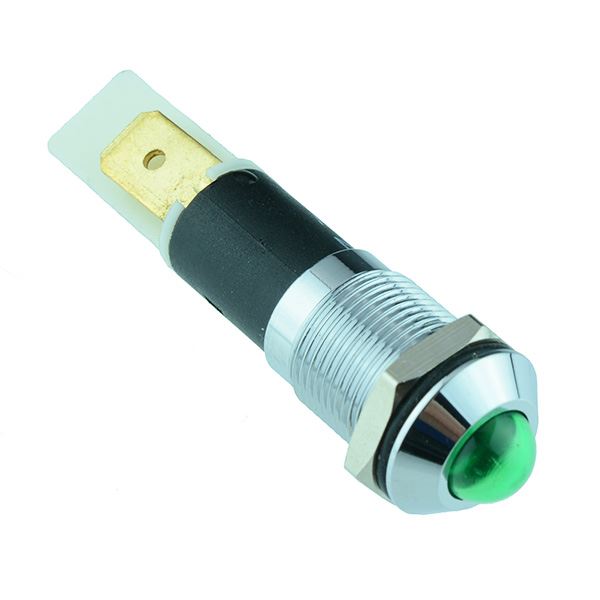 Green LED 12mm Metal Panel Indicator 12V — Switch Electronics | Your ...