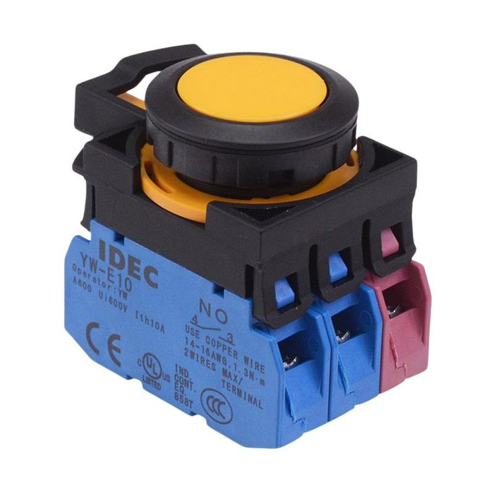 CW1B-A1E21Y Yellow Maintained Push Button Switch 2NO-1NC IP65 IDEC