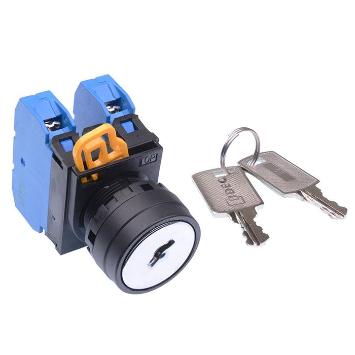 IDEC 22mm 3 Position Maintained Key Switch 2NO IP65 YW1K-3AE20