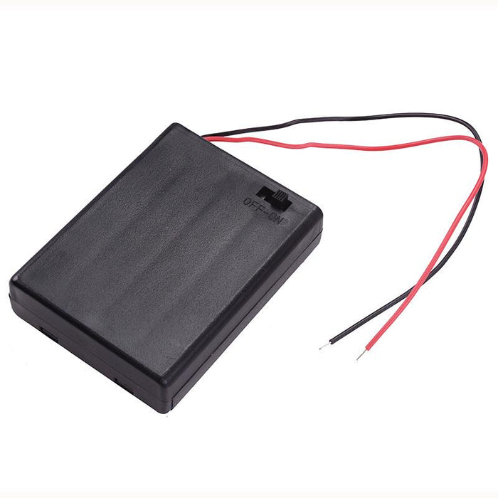 AAA x 4 Enclosed Battery Holder with Switch