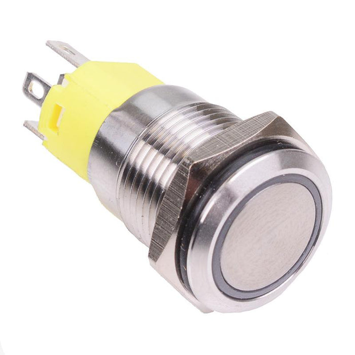Red LED On-On Latching 16mm Vandal Resistant Push Switch NO/NC
