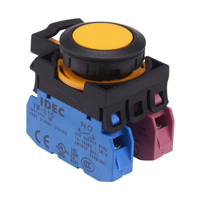 CW1B-M1E11Y Yellow Momentary Push Button Switch 1NO-1NC IP65 IDEC