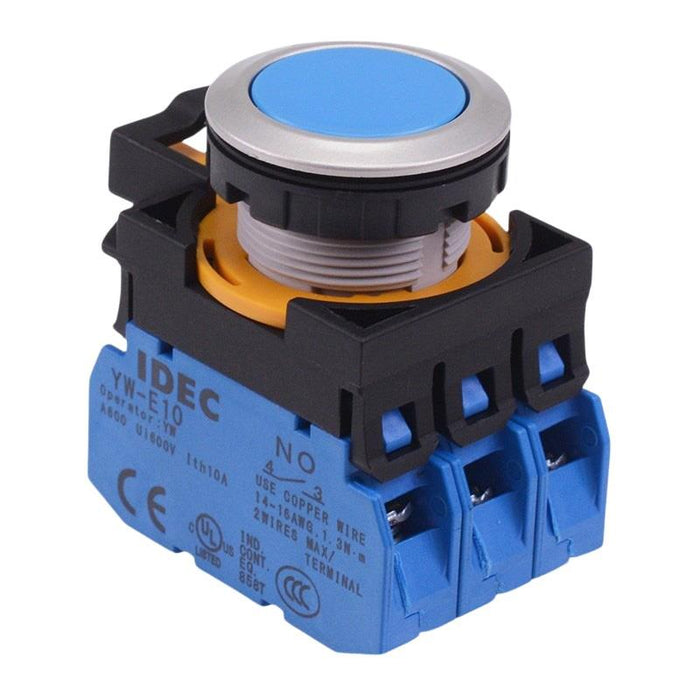 CW4B-A1E30S Blue Metallic Maintained Push Button Switch 3NO IP65 IDEC
