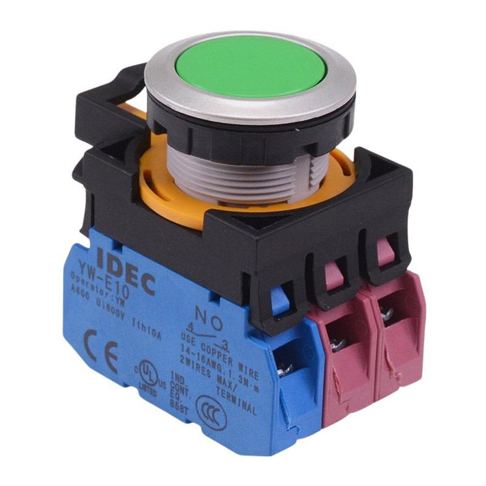 CW4B-M1E12G Green Metallic Momentary Push Button Switch 1NO-2NC IP65 IDEC