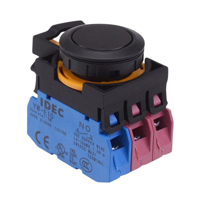 CW1B-M1E12B Black Momentary Push Button Switch 1NO-2NC IP65 IDEC