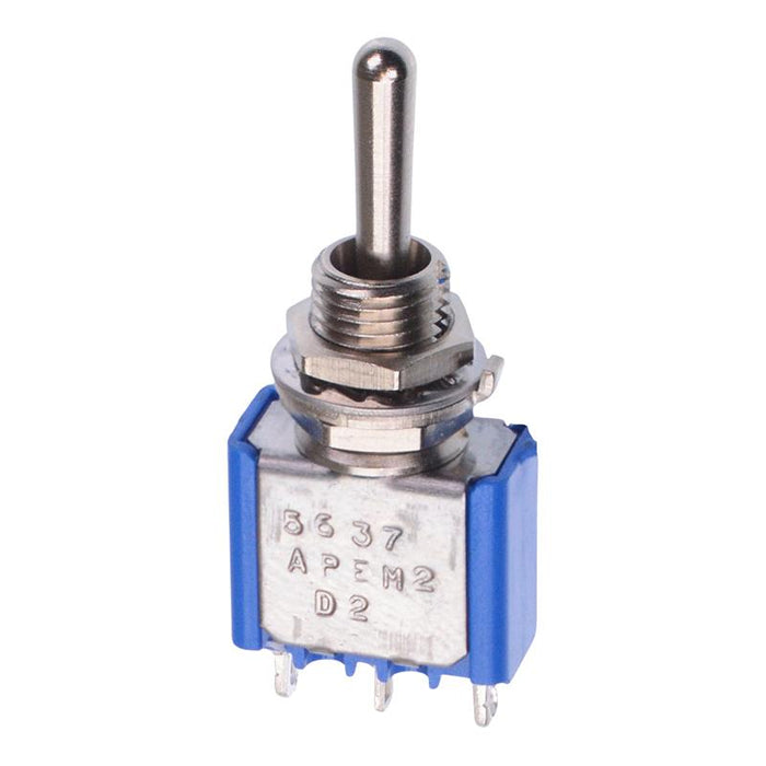 5637A (On)-Off-(On) Momentary 6.35mm Miniature Toggle Switch SPDT 4A 30VDC APEM