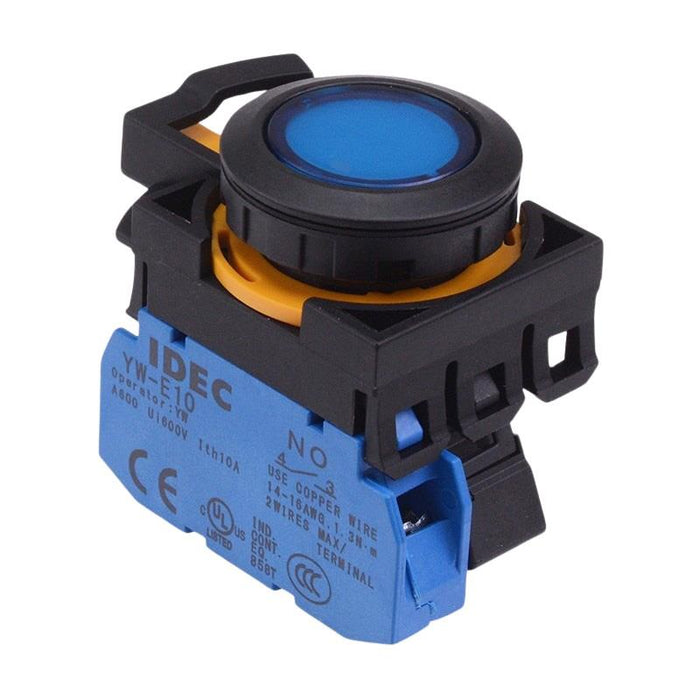 CW1L-M1E10Q4S Blue 24V illuminated Momentary Push Button Switch 1NO IP65 IDEC