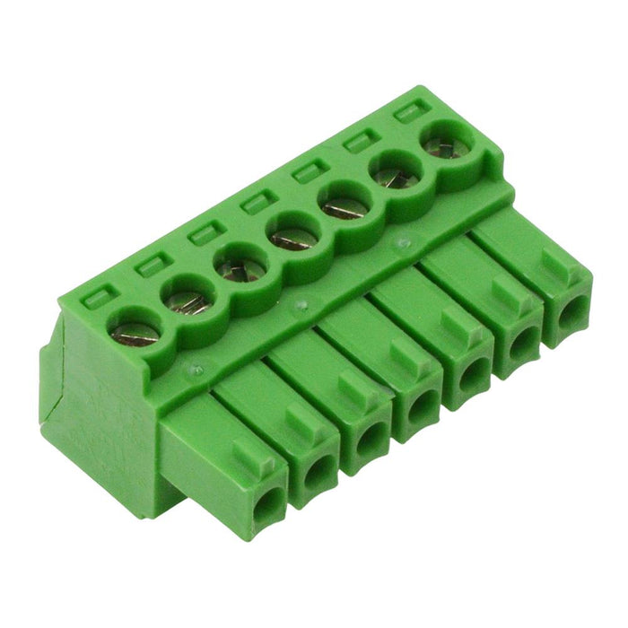 7-Way 3.5mm Right Angle Pluggable Terminal Block Green 8A 300V