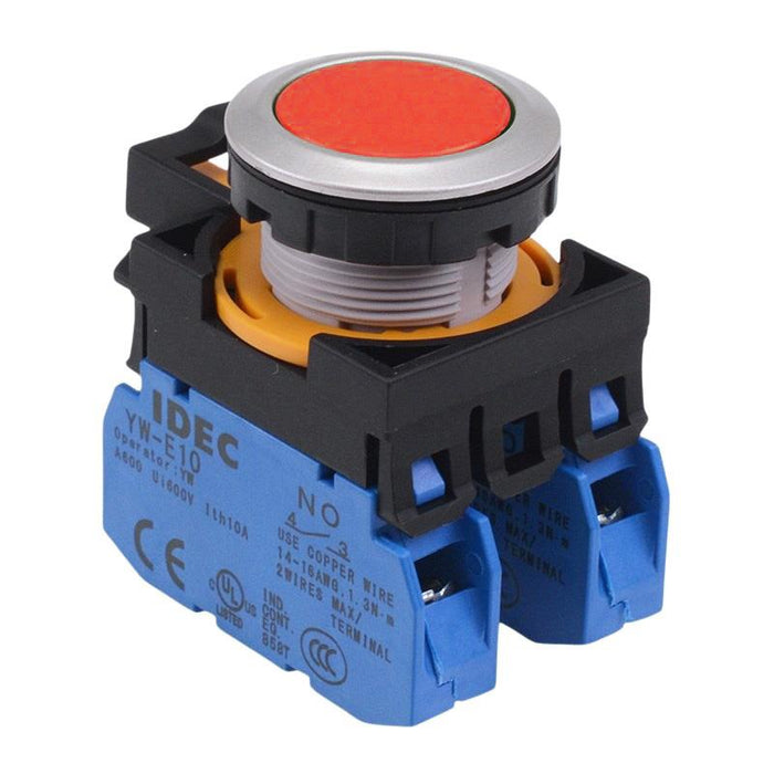 CW4B-M1E20R Red Metallic Momentary Push Button Switch 2NO IP65 IDEC ...