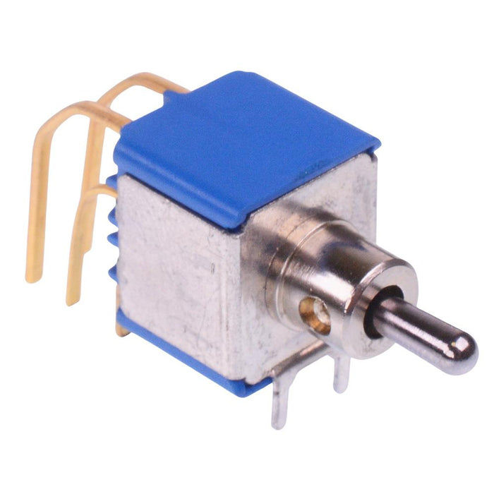 5247WWCDB7 APEM (On)-Off-(On) Momentary Miniature PCB Toggle Switch DPDT