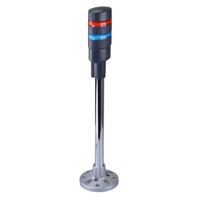 IDEC LD6A-2PQB-RS Red/Blue Stack Light LED Tower Pole Mount 24VAC/DC