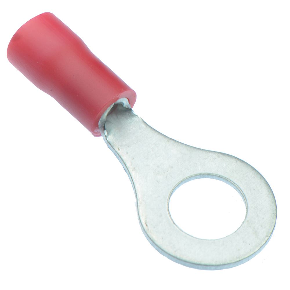 Red 6.4mm Insulated Crimp Ring Terminal (Pack of 100) — Switch ...