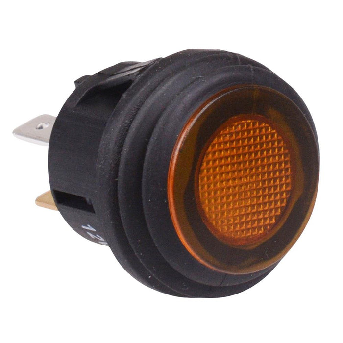 Amber On-Off 12V illuminated Push Button Switch 20A