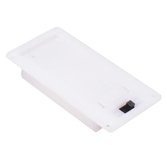 AAA x 2 Hinge White Battery Holder with Switch