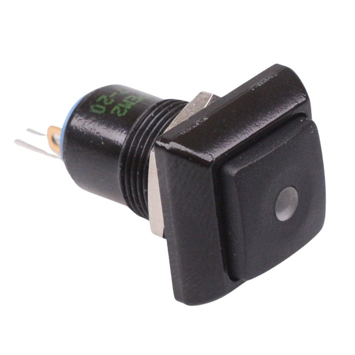 IPC1SAD2L0Y APEM Yellow LED Black Square Latching 12mm Push Button Switch SPST IP67