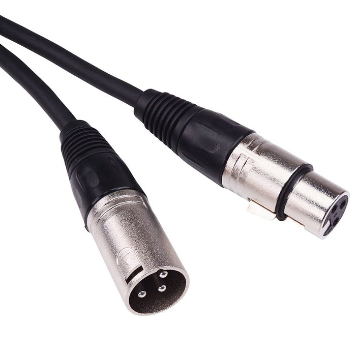 Black 3M XLR Male to Female Microphone Lead