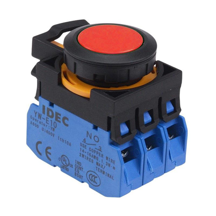 CW4B-M1E30R Red Metallic Momentary Push Button Switch 3NO IP65 IDEC