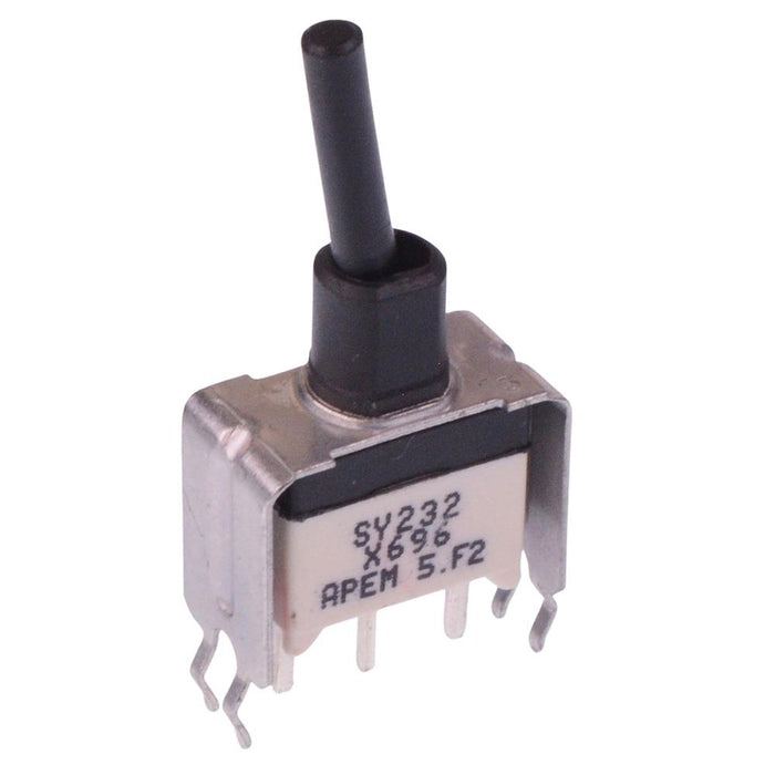 SY232A11UL APEM On-(On) Momentary Washable PCB Miniature Toggle Switch SPDT 4A 30VDC