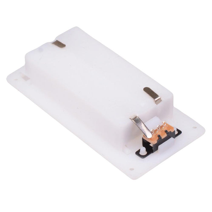 AAA x 2 Hinge White Battery Holder with Switch