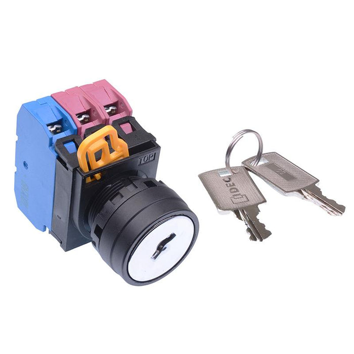 YW1K-3AE12 22mm 3 Position Maintained Key Switch 1NO-2NC IP65 IDEC