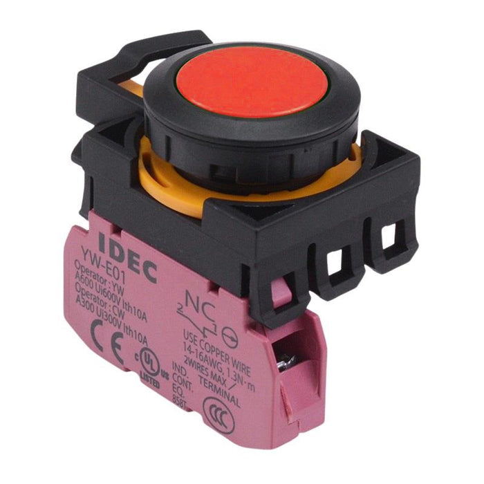 CW1B-A1E01R Red Maintained Push Button Switch 1NC IP65 IDEC