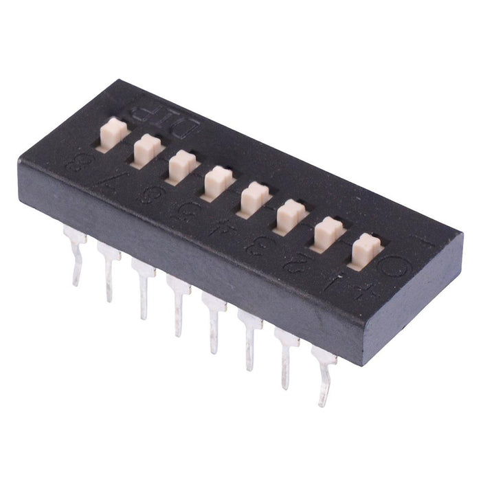 TDS08V Diptronics 8 Way Tri-State DIP Switch 2.54mm