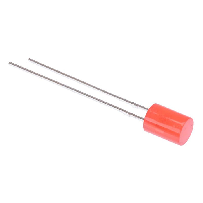 Red 5mm Diffused Cylindrical Flat Top LED 120mcd